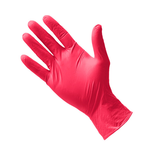 PINK NITRILE POWDER-FREE GLOVES